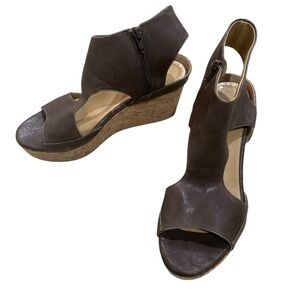Coclico Mosaic Cork Wedge Sandals Size 38 / 7.5 Brown